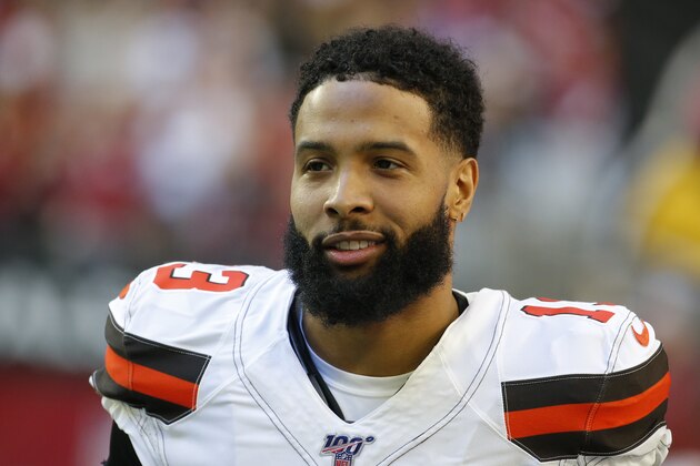 Cleveland Browns wide receiver Odell Beckham (13) during an NFL football game against the Arizona Cardinals, Sunday, Dec. 15, 2019, in Glendale, Ariz. (AP Photo/Rick Scuteri)