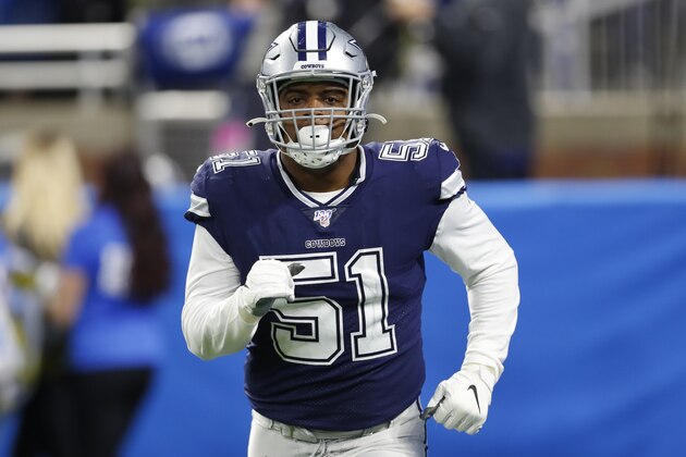Dallas Cowboys defensive end Kerry Hyder (51) plays against the Detroit Lions during an NFL football game in Detroit, Sunday, Nov. 17, 2019. (AP Photo/Paul Sancya)