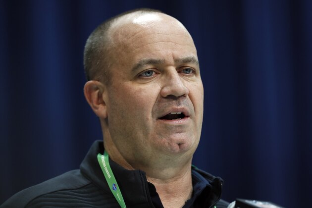 Houston Texans head coach Bill O'Brien speaks during a press conference at the NFL football scouting combine in Indianapolis, Tuesday, Feb. 25, 2020. (AP Photo/Charlie Neibergall)