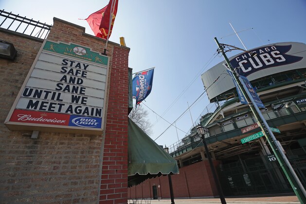 CHICAGO, ILLINOIS  - MARCH 25: A sign on the wall of a bar named