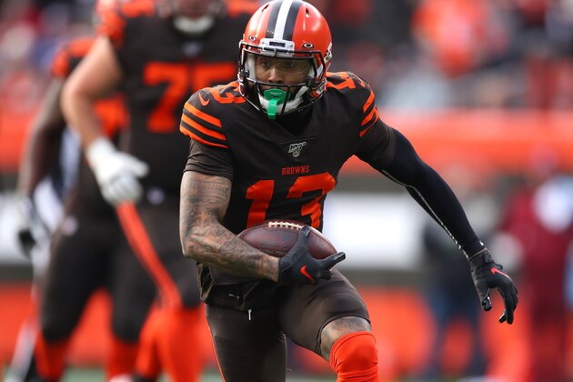 CLEVELAND, OHIO - DECEMBER 08: Odell Beckham #13 of the Cleveland Browns plays against the Cincinnati Bengals at FirstEnergy Stadium on December 08, 2019 in Cleveland, Ohio. (Photo by Gregory Shamus/Getty Images)