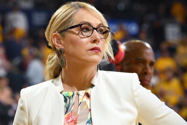 OAKLAND, CA - JUNE 13: Doris Burke looks on during Game Six of the NBA Finals between the Toronto Raptors and the Golden State Warriors on June 13, 2019 at ORACLE Arena in Oakland, California. NOTE TO USER: User expressly acknowledges and agrees that, by downloading and/or using this photograph, user is consenting to the terms and conditions of Getty Images License Agreement. Mandatory Copyright Notice: Copyright 2019 NBAE (Photo by Andrew D. Bernstein/NBAE via Getty Images)
