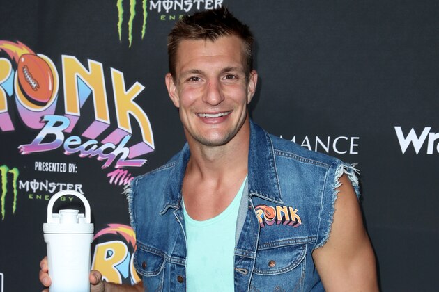 MIAMI, FLORIDA - FEBRUARY 01: Rob Gronkowski attends