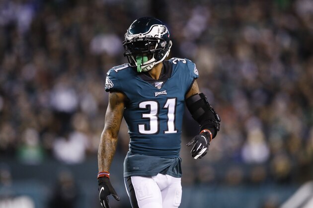 Philadelphia Eagles cornerback Jalen Mills plays during an NFL wild-card playoff football game against the Seattle Seahawks, Sunday, Jan. 5, 2020, in Philadelphia. (AP Photo/Matt Rourke)