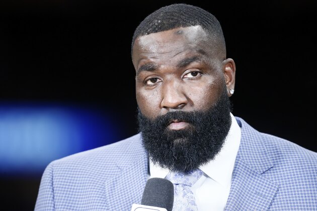 LOS ANGELES, CA - DECEMBER 25: A close up shot of Kendrick Perkins on court before the LA Clippers game against the Los Angeles Lakers on December 25, 2019 at STAPLES Center in Los Angeles, California. NOTE TO USER: User expressly acknowledges and agrees that, by downloading and/or using this Photograph, user is consenting to the terms and conditions of the Getty Images License Agreement. Mandatory Copyright Notice: Copyright 2019 NBAE (Photo by Chris Elise/NBAE via Getty Images)