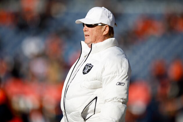 DENVER, CO - DECEMBER 29:  Owner Mark Davis of the Oakland Raiders stands on the sidelines before the game against the Denver Broncos at Empower Field at Mile High on December 29, 2019 in Denver, Colorado. The Broncos defeated the Raiders 16-15. (Photo by Justin Edmonds/Getty Images)
