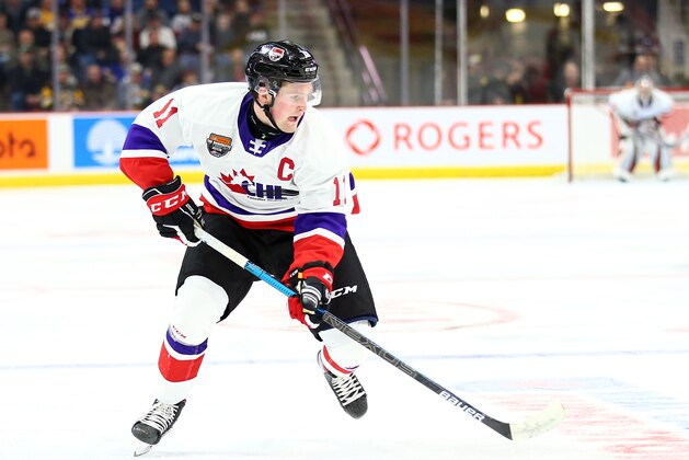 HAMILTON, ON - JANUARY 16: Alexis Lafreniere #11 of Team White skates during the 2020 CHL/NHL Top Prospects Game against Team Red at FirstOntario Centre on January 16, 2020 in Hamilton, Canada. (Photo by Vaughn Ridley/Getty Images) HAMILTON, ON - JANUARY 16: Alexis Lafreniere #11 of Team White skates during the 2020 CHL/NHL Top Prospects Game against Team Red at FirstOntario Centre on January 16, 2020 in Hamilton, Canada. (Photo by Vaughn Ridley/Getty Images)