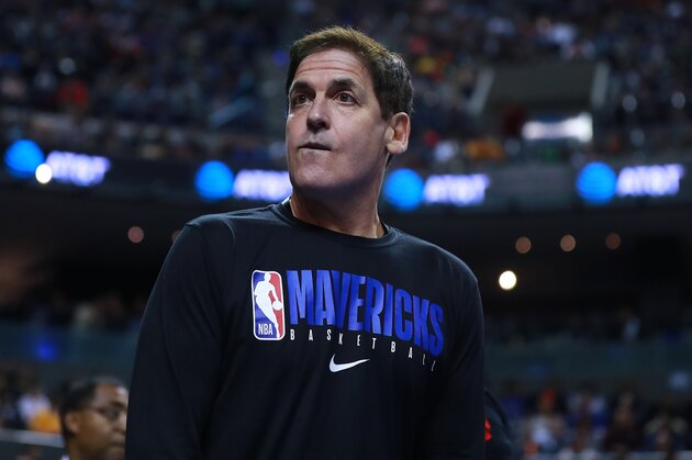 MEXICO CITY, MEXICO - DECEMBER 12: Mark Cuban, owner of the Dallas Mavericks looks on during a game between Dallas Mavericks and Detroit Pistons at Arena Ciudad de Mexico on December 12, 2019 in Mexico City, Mexico. (Photo by Hector Vivas/Getty Images)