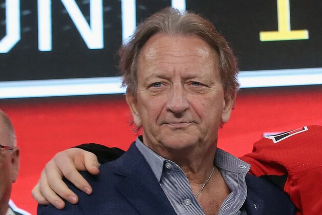 DALLAS, TX - JUNE 22: Eugene Melnyk attends the first round of the 2018 NHL Draft at American Airlines Center on June 22, 2018 in Dallas, Texas.  (Photo by Bruce Bennett/Getty Images)