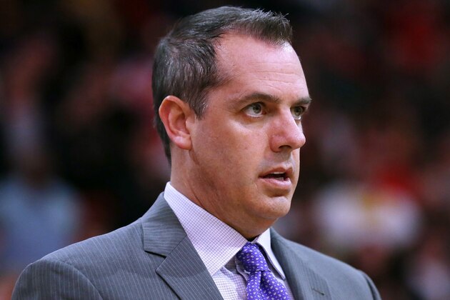 NEW ORLEANS, LOUISIANA - MARCH 01: Head coach Frank Vogel of the Los Angeles Lakers reacts against the New Orleans Pelicans during the second half at the Smoothie King Center on March 01, 2020 in New Orleans, Louisiana. NOTE TO USER: User expressly acknowledges and agrees that, by downloading and or using this Photograph, user is consenting to the terms and conditions of the Getty Images License Agreement. (Photo by Jonathan Bachman/Getty Images)