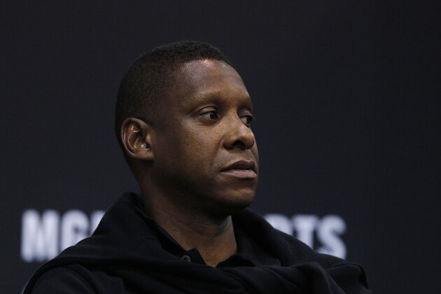 LAS VEGAS, NEVADA - JULY 10: President Masai Ujiri of the Toronto Raptors looks on during the game between the Chicago Bulls and the Charlotte Hornets during the 2019 Summer League at the Cox Pavilion on July 10, 2019 in Las Vegas, Nevada. NOTE TO USER: User expressly acknowledges and agrees that, by downloading and or using this photograph, User is consenting to the terms and conditions of the Getty Images License Agreement. (Photo by Michael Reaves/Getty Images)