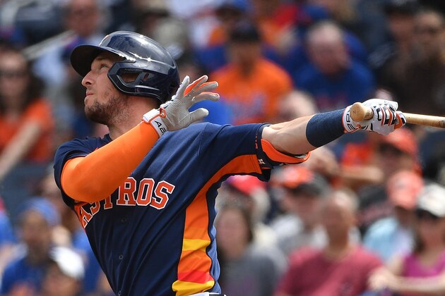WEST PALM BEACH, FLORIDA - MARCH 10: Alex Bregman #2 of the Houston Astros bats during the spring training game against the New York Mets at FITTEAM Ballpark of The Palm Beaches on March 10, 2020 in West Palm Beach, Florida. (Photo by Mark Brown/Getty Images) WEST PALM BEACH, FLORIDA - MARCH 10: Alex Bregman #2 of the Houston Astros bats during the spring training game against the New York Mets at FITTEAM Ballpark of The Palm Beaches on March 10, 2020 in West Palm Beach, Florida. (Photo by Mark Brown/Getty Images)