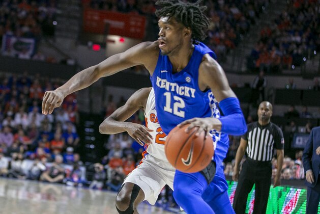 Kentucky forward Keion Brooks Jr. (12) during the second half of an NCAA college basketball game Saturday, March 7, 2020, in Gainesville, Fla. Kentucky came from behind to win. (AP Photo/Alan Youngblood) Kentucky forward Keion Brooks Jr. (12) during the second half of an NCAA college basketball game Saturday, March 7, 2020, in Gainesville, Fla. Kentucky came from behind to win. (AP Photo/Alan Youngblood)