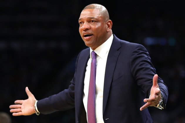 BOSTON, MASSACHUSETTS - FEBRUARY 13: Head Coach Doc Rivers of the LA Clippers directs his team during the game against the Boston Celtics at TD Garden on February 13, 2020 in Boston, Massachusetts. (Photo by Maddie Meyer/Getty Images) BOSTON, MASSACHUSETTS - FEBRUARY 13: Head Coach Doc Rivers of the LA Clippers directs his team during the game against the Boston Celtics at TD Garden on February 13, 2020 in Boston, Massachusetts. (Photo by Maddie Meyer/Getty Images)