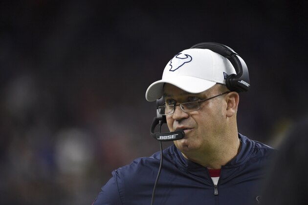 Houston Texans head coach Bill O'Brien on the sidelines during the second half of an NFL wild-card playoff football game against the Buffalo Bills Saturday, Jan. 4, 2020, in Houston. (AP Photo/Eric Christian Smith) Houston Texans head coach Bill O'Brien on the sidelines during the second half of an NFL wild-card playoff football game against the Buffalo Bills Saturday, Jan. 4, 2020, in Houston. (AP Photo/Eric Christian Smith)