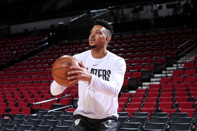 PORTLAND, OR - MARCH 7: CJ McCollum #3 of the Portland Trail Blazers warms up before the game against the Sacramento Kings on March 7, 2020 at the Moda Center Arena in Portland, Oregon. NOTE TO USER: User expressly acknowledges and agrees that, by downloading and or using this photograph, user is consenting to the terms and conditions of the Getty Images License Agreement. Mandatory Copyright Notice: Copyright 2020 NBAE (Photo by Sam Forencich/NBAE via Getty Images) PORTLAND, OR - MARCH 7: CJ McCollum #3 of the Portland Trail Blazers warms up before the game against the Sacramento Kings on March 7, 2020 at the Moda Center Arena in Portland, Oregon. NOTE TO USER: User expressly acknowledges and agrees that, by downloading and or using this photograph, user is consenting to the terms and conditions of the Getty Images License Agreement. Mandatory Copyright Notice: Copyright 2020 NBAE (Photo by Sam Forencich/NBAE via Getty Images)