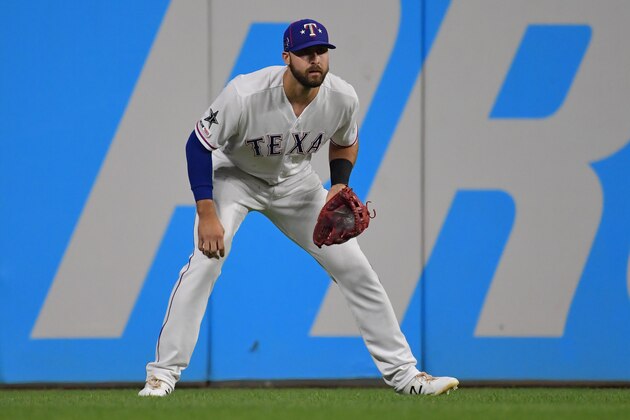 CLEVELAND, OHIO - JULY 09: Joey Gallo #13 of the Texas Rangers participates in the 2019 MLB All-Star Game at Progressive Field on July 09, 2019 in Cleveland, Ohio. (Photo by Jason Miller/Getty Images) CLEVELAND, OHIO - JULY 09: Joey Gallo #13 of the Texas Rangers participates in the 2019 MLB All-Star Game at Progressive Field on July 09, 2019 in Cleveland, Ohio. (Photo by Jason Miller/Getty Images)