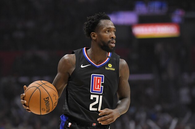 Los Angeles Clippers guard Patrick Beverley dribbles during the second half of an NBA basketball game against the Denver Nuggets Friday, Feb. 28, 2020, in Los Angeles. The Clippers won 132-103. (AP Photo/Mark J. Terrill)