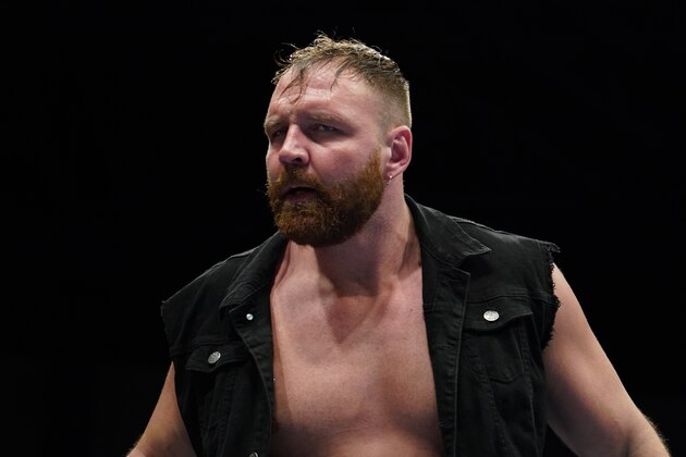 TOKYO, JAPAN - JANUARY 06: Jon Moxley looks on during the New Japan Pro-Wrestling 'New Year Dash' at the Oita City General Gymnasium on January 06, 2020 in Tokyo, Japan. (Photo by Etsuo Hara/Getty Images)