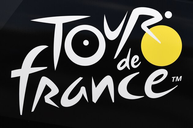A picture taken on July 3, 2019 shows the logo of the Tour de France in Brussels centre, three days prior to the start of the 106th edition of the Tour de France cycling race. - On Saturday, July 6, the 106th edition of the Tour de France will start with a 194.5km stage in the region of Brussels, 100 years after the introduction of the yellow jersey and 50 years after Belgian legend Eddy Merckx won his first Tour. (Photo by JEFF PACHOUD / AFP)        (Photo credit should read JEFF PACHOUD/AFP via Getty Images)