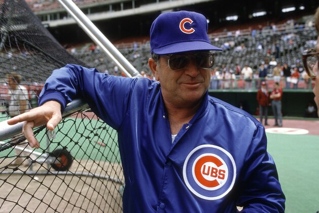 PHILADELPHIA, PA - CIRCA 1984: Manager Jim Frey #8 of the Chicago Cubs looks on during batting practice before a Major League Baseball game against the Philadelphia Phillies circa 1984 at Veterans Stadium in Philadelphia, Pennsylvania. Frey managed the Cubs from 1984-86. (Photo by Focus on Sport/Getty Images) PHILADELPHIA, PA - CIRCA 1984: Manager Jim Frey #8 of the Chicago Cubs looks on during batting practice before a Major League Baseball game against the Philadelphia Phillies circa 1984 at Veterans Stadium in Philadelphia, Pennsylvania. Frey managed the Cubs from 1984-86. (Photo by Focus on Sport/Getty Images)