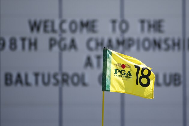 A pin flag waves in the wind on the 18th hole during a practice round for the PGA Championship golf tournament at Baltusrol Golf Club in Springfield, N.J., Tuesday, July 26, 2016. (AP Photo/Mike Groll) A pin flag waves in the wind on the 18th hole during a practice round for the PGA Championship golf tournament at Baltusrol Golf Club in Springfield, N.J., Tuesday, July 26, 2016. (AP Photo/Mike Groll)