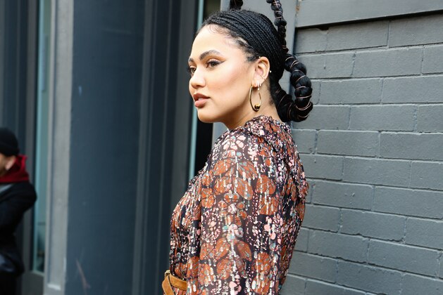 NEW YORK, NEW YORK - FEBRUARY 08: Ayesha Curry attends the Ulla Johnson show on February 08, 2020 in New York City. (Photo by Donell Woodson/Getty Images)
