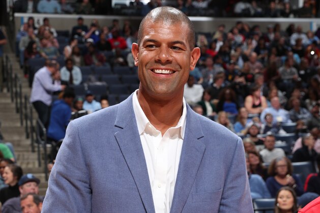 MEMPHIS, TN - DECEMBER 14: Shane Battier seen during the game between the Miami Heat and the Memphis Grizzlies on December 14, 2018 at FedExForum in Memphis, Tennessee. NOTE TO USER: User expressly acknowledges and agrees that, by downloading and or using this photograph, User is consenting to the terms and conditions of the Getty Images License Agreement. Mandatory Copyright Notice: Copyright 2018 NBAE (Photo by Joe Murphy/NBAE via Getty Images)