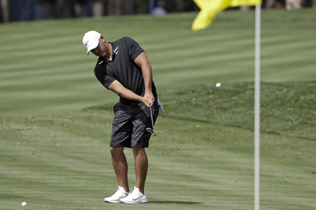 Brooks Koepka hits to the 16th green during a practice round for The Players Championship golf tournament Wednesday, March 11, 2020, in Ponte Vedra Beach, Fla. (AP Photo/Chris O'Meara) Brooks Koepka hits to the 16th green during a practice round for The Players Championship golf tournament Wednesday, March 11, 2020, in Ponte Vedra Beach, Fla. (AP Photo/Chris O'Meara)