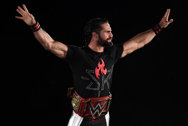 TOKYO,JAPAN - JUNE 28: Seth Rollins enters the ring during the WWE Live Tokyo at Ryogoku Kokugikan on June 28, 2019 in Tokyo, Japan. (Photo by Etsuo Hara/Getty Images)