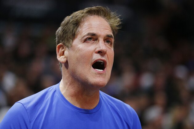 MIAMI, FLORIDA - FEBRUARY 28:  Owner Mark Cuban of the Dallas Mavericks reacts against the Miami Heat during the second half at American Airlines Arena on February 28, 2020 in Miami, Florida. NOTE TO USER: User expressly acknowledges and agrees that, by downloading and/or using this photograph, user is consenting to the terms and conditions of the Getty Images License Agreement.  (Photo by Michael Reaves/Getty Images)