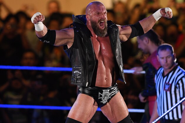 TOKYO,JAPAN - JUNE 29: Triple H enters the ring during the WWE Live Tokyo at Ryogoku Kokugikan on June 29, 2019 in Tokyo, Japan. (Photo by Etsuo Hara/Getty Images)