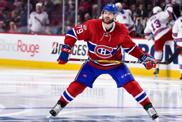 MONTREAL, QC - APRIL 20:  Andrei Markov #79 of the Montreal Canadiens looks on as he skates against the New York Rangers in Game Five of the Eastern Conference First Round during the 2017 NHL Stanley Cup Playoffs at the Bell Centre on April 20, 2017 in Montreal, Quebec, Canada.  The New York Rangers defeated the Montreal Canadiens 3-2 in overtime.  (Photo by Minas Panagiotakis/Getty Images)