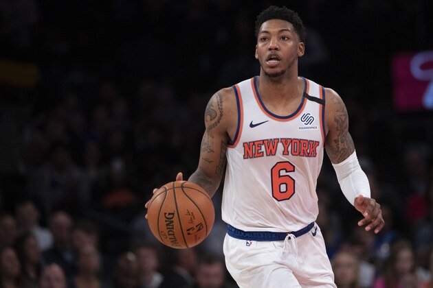 New York Knicks guard Elfrid Payton handles the ball in the second half of an NBA basketball game against the Oklahoma City Thunder, Friday, March 6, 2020, at Madison Square Garden in New York. The Thunder won 126-103. (AP Photo/Mary Altaffer) New York Knicks guard Elfrid Payton handles the ball in the second half of an NBA basketball game against the Oklahoma City Thunder, Friday, March 6, 2020, at Madison Square Garden in New York. The Thunder won 126-103. (AP Photo/Mary Altaffer)