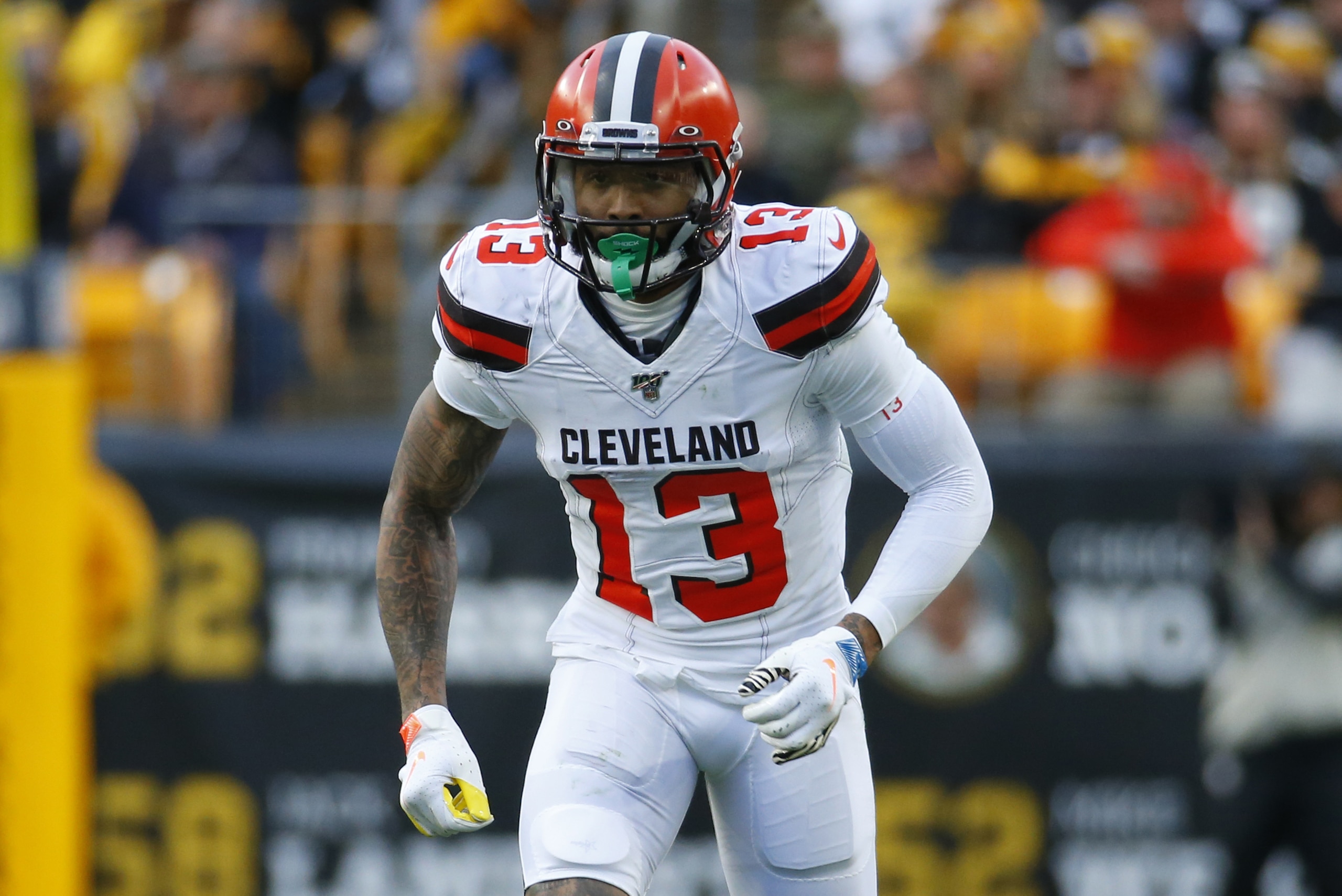 PITTSBURGH, PA - DECEMBER 01:  Odell Beckham #13 of the Cleveland Browns in action against the Pittsburgh Steelers on December 1, 2019 at Heinz Field in Pittsburgh, Pennsylvania.  (Photo by Justin K. Aller/Getty Images)