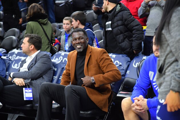 PHILADELPHIA, PA - DECEMBER 20: VP of Basketball Operations, Michael Finley of the Dallas Mavericks smiles prior to a game between the Dallas Mavericks and the Philadelphia 76ers on December 20, 2019 at the Wells Fargo Center in Philadelphia, Pennsylvania NOTE TO USER: User expressly acknowledges and agrees that, by downloading and/or using this Photograph, user is consenting to the terms and conditions of the Getty Images License Agreement. Mandatory Copyright Notice: Copyright 2019 NBAE (Photo by Jesse D. Garrabrant/NBAE via Getty Images)