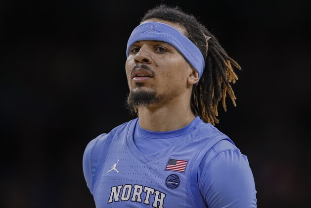 SOUTH BEND, IN - FEBRUARY 17: Cole Anthony #2 of the North Carolina Tar Heels is seen during the game against the Notre Dame Fighting Irish at Purcell Pavilion on February 17, 2020 in South Bend, Indiana. (Photo by Michael Hickey/Getty Images)