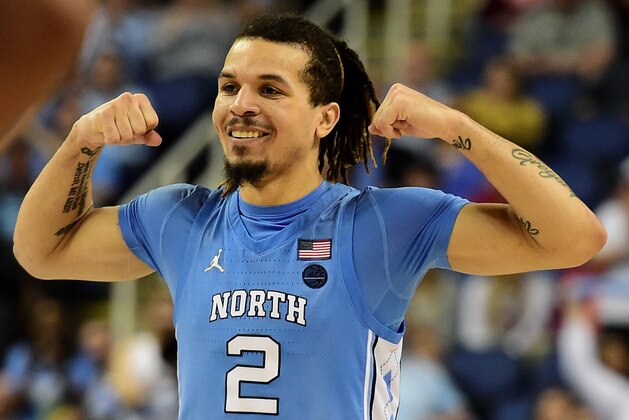 GREENSBORO, NORTH CAROLINA - MARCH 10: Cole Anthony #2 of the North Carolina Tar Heels reacts following a play against the Virginia Tech Hokies during their game in the first round of the 2020 Men's ACC Basketball Tournament at Greensboro Coliseum on March 10, 2020 in Greensboro, North Carolina. (Photo by Jared C. Tilton/Getty Images) GREENSBORO, NORTH CAROLINA - MARCH 10: Cole Anthony #2 of the North Carolina Tar Heels reacts following a play against the Virginia Tech Hokies during their game in the first round of the 2020 Men's ACC Basketball Tournament at Greensboro Coliseum on March 10, 2020 in Greensboro, North Carolina. (Photo by Jared C. Tilton/Getty Images)