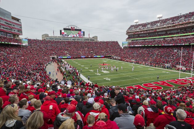 Nebraska Red/White spring game had the 2018 attendance record with 86,818 fans in Memorial Stadium in Lincoln, Neb., Saturday, Apr. 21, 2018. (AP Photo/John Peterson)
