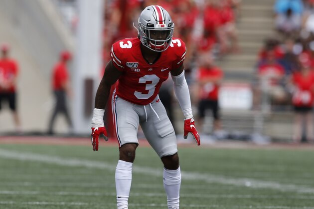 Ohio State defensive back Damon Arnette plays against Florida Atlantic in an NCAA college football game Saturday, Aug. 31, 2019, in Columbus, Ohio. (AP Photo/Jay LaPrete)