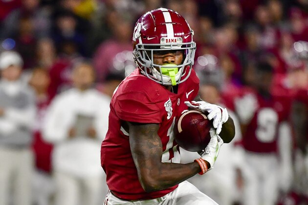 Alabama wide receiver Henry Ruggs III in an NCAA football game Saturday, Nov. 9, 2019, in Tuscaloosa, Ala. (AP Photo/Vasha Hunt) Alabama wide receiver Henry Ruggs III in an NCAA football game Saturday, Nov. 9, 2019, in Tuscaloosa, Ala. (AP Photo/Vasha Hunt)