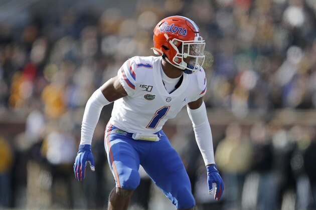 Florida defensive back CJ Henderson takes up his position during the first half of an NCAA college football game against Missouri Saturday, Nov. 16, 2019, in Columbia, Mo. (AP Photo/Jeff Roberson) Florida defensive back CJ Henderson takes up his position during the first half of an NCAA college football game against Missouri Saturday, Nov. 16, 2019, in Columbia, Mo. (AP Photo/Jeff Roberson)