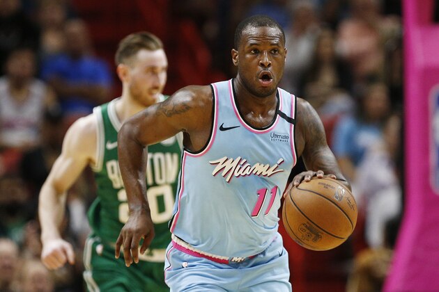 MIAMI, FLORIDA - JANUARY 28: Dion Waiters #11 of the Miami Heat drives the ball up the court against the Boston Celtics during the first half at American Airlines Arena on January 28, 2020 in Miami, Florida. NOTE TO USER: User expressly acknowledges and agrees that, by downloading and/or using this photograph, user is consenting to the terms and conditions of the Getty Images License Agreement. (Photo by Michael Reaves/Getty Images) MIAMI, FLORIDA - JANUARY 28: Dion Waiters #11 of the Miami Heat drives the ball up the court against the Boston Celtics during the first half at American Airlines Arena on January 28, 2020 in Miami, Florida. NOTE TO USER: User expressly acknowledges and agrees that, by downloading and/or using this photograph, user is consenting to the terms and conditions of the Getty Images License Agreement. (Photo by Michael Reaves/Getty Images)