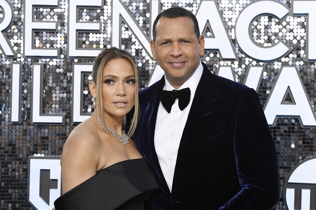 LOS ANGELES, CALIFORNIA - JANUARY 19: (L-R) Jennifer Lopez and Alex Rodriguez attend the 26th Annual Screen Actors Guild Awards at The Shrine Auditorium on January 19, 2020 in Los Angeles, California. (Photo by Frazer Harrison/Getty Images)