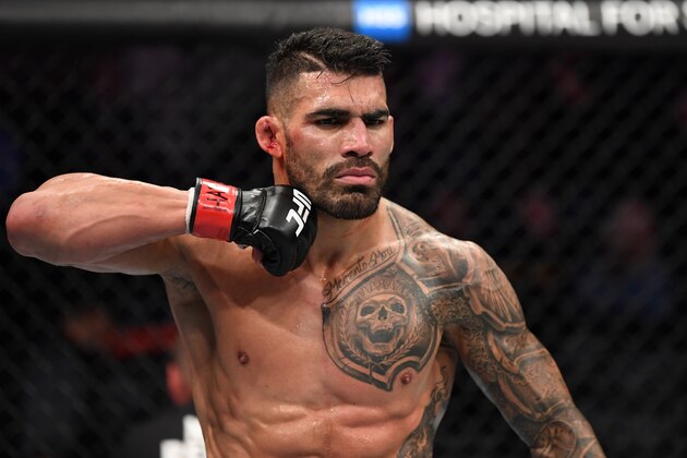 NEW YORK, NEW YORK - NOVEMBER 02: Lyman Good celebrates his TKO victory over Chance Rencountre in their welterweight bout during the UFC 244 event at Madison Square Garden on November 02, 2019 in New York City. (Photo by Josh Hedges/Zuffa LLC)