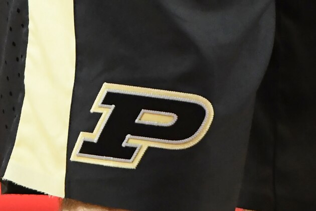 COLLEGE PARK, MD - DECEMBER 01:  The Purdue Boilermakers logo on a pair of shorts during a college basketball game against the Maryland Terrapins at the Xfinity Center on December 1, 2017 in College Park, Maryland.  The Boilermakers won 80-75.  (Photo by Mitchell Layton/Getty Images) *** Local Caption ***