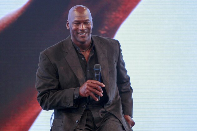 PARIS, FRANCE - JUNE 12: Michael Jordan attends a press conference for the celebration of the 30th anniversary of the Air Jordan Shoe during the 'Palais 23' interactive exhibition dedicated to Michael Jordan at Palais de Tokyo in Paris on June 12, 2015 in Paris, France. (Photo by Catherine Steenkeste/Getty Images)
