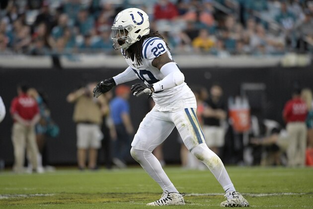 Indianapolis Colts safety Malik Hooker (29) follows a play during the first half of an NFL football game against the Jacksonville Jaguars Sunday, Dec. 29, 2019, in Jacksonville, Fla. (AP Photo/Phelan M. Ebenhack)