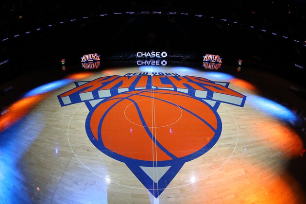 NEW YORK, NY - FEBRUARY 6: A general view of the New York Knicks logo before a game against the Los Angeles Lakers on February 6, 2017 at Madison Square Garden in New York City, New York. NOTE TO USER: User expressly acknowledges and agrees that, by downloading and/or using this photograph, user is consenting to the terms and conditions of the Getty Images License Agreement. Mandatory Copyright Notice: Copyright 2017 NBAE (Photo by Nathaniel S. Butler/NBAE via Getty Images) NEW YORK, NY - FEBRUARY 6: A general view of the New York Knicks logo before a game against the Los Angeles Lakers on February 6, 2017 at Madison Square Garden in New York City, New York. NOTE TO USER: User expressly acknowledges and agrees that, by downloading and/or using this photograph, user is consenting to the terms and conditions of the Getty Images License Agreement. Mandatory Copyright Notice: Copyright 2017 NBAE (Photo by Nathaniel S. Butler/NBAE via Getty Images)