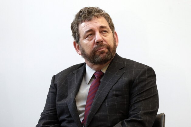 Madison Square Garden Chairman James Dolan attends ceremonies for New York's renovated Madison Square Garden, Thursday, Oct. 24, 2013. (AP Photo/Richard Drew)